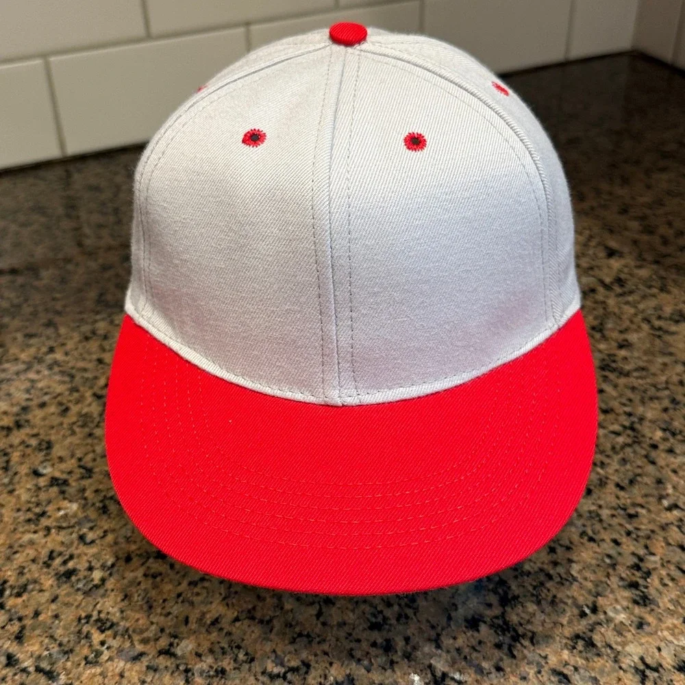 Vtg Blank Tournament Headwear Pro Model Hat 6 7/8 Gray Made in USA - Lot of 8
